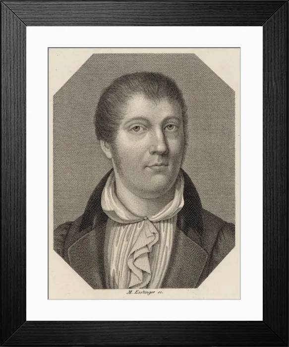 Framed Print : Portrait of the violinist and composer Louis Spohr (1784-1859), 1820. Creator: Esslinger Framed Print : Portrait of the violinist and composer Louis Spohr (1784-1859), 1820. Creator: Esslinger