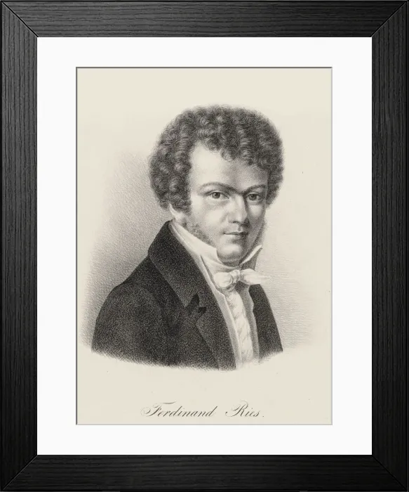 Framed Print : Portrait of pianist and composer Ferdinand Ries (1784-1838), c. 1830. Creator: Anonymous Framed Print : Portrait of pianist and composer Ferdinand Ries (1784-1838), c. 1830. Creator: Anonymous
