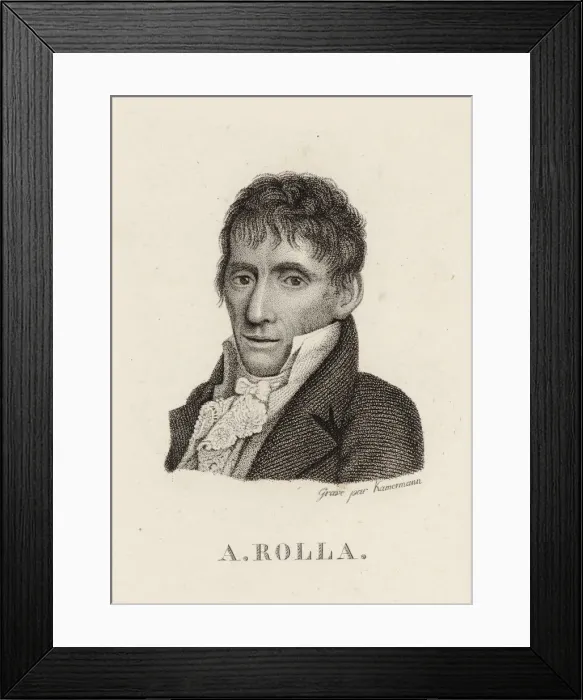 Framed Print : Portrait of the violinist and composer Alessandro Rolla (1757-1841), 1790. Creator: Anonymous Framed Print : Portrait of the violinist and composer Alessandro Rolla (1757-1841), 1790. Creator: Anonymous