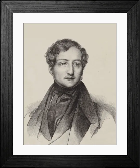 Framed Print : Portrait of the pianist and composer Sigismund Thalberg (1812-1871). Creator: Anonymous Framed Print : Portrait of the pianist and composer Sigismund Thalberg (1812-1871). Creator: Anonymous