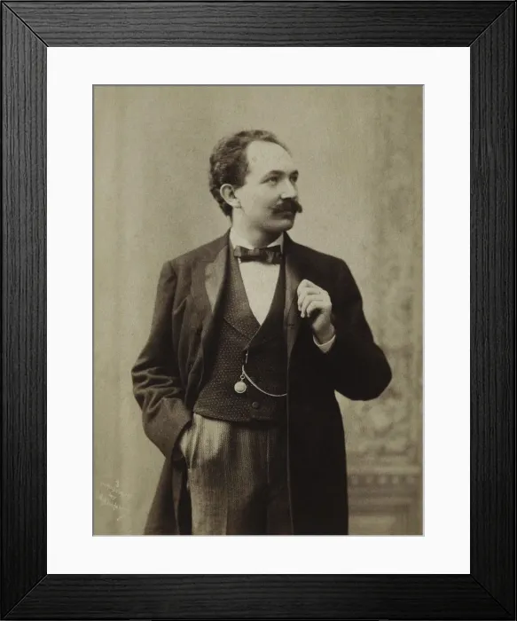 Framed Print : Portrait of pianist and composer Leopold Godowsky (1870-1938), c. 1895. Creator: Dupont Framed Print : Portrait of pianist and composer Leopold Godowsky (1870-1938), c. 1895. Creator: Dupont