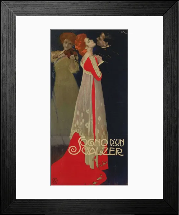 Framed Print : Sogno d un valzer, 1910. Creator: Metlicovitz, Leopoldo (1868-1944) Framed Print : Sogno d un valzer, 1910. Creator: Metlicovitz, Leopoldo (1868-1944)