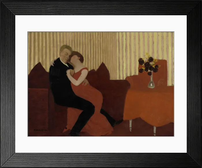Framed Print : The Lie (Le Mensonge), 1897. Creator: Vallotton, Felix Edouard (1865-1925) Framed Print : The Lie (Le Mensonge), 1897. Creator: Vallotton, Felix Edouard (1865-1925)