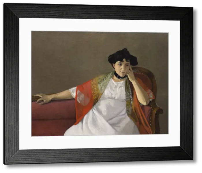 Framed Print : Portrait of the artists wife, Gabrielle Vallotton, 1905. Creator: Vallotton, Felix Edouard Framed Print : Portrait of the artists wife, Gabrielle Vallotton, 1905. Creator: Vallotton, Felix Edouard