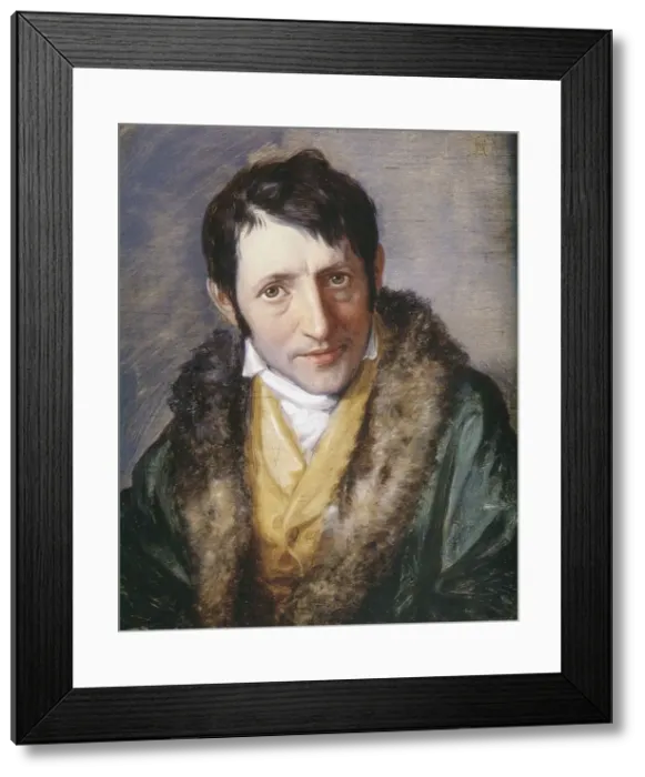 Framed Print : Portrait of Carl Ludwig Borne (1786-1837), 1833. Creator: Oppenheim, Moritz Daniel Framed Print : Portrait of Carl Ludwig Borne (1786-1837), 1833. Creator: Oppenheim, Moritz Daniel
