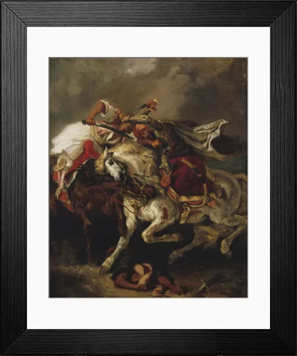 Framed Print : The Fight between the Giaur and the Pasha, 1835. Creator: Delacroix, Eugene (1798-1863) Framed Print : The Fight between the Giaur and the Pasha, 1835. Creator: Delacroix, Eugene (1798-1863)