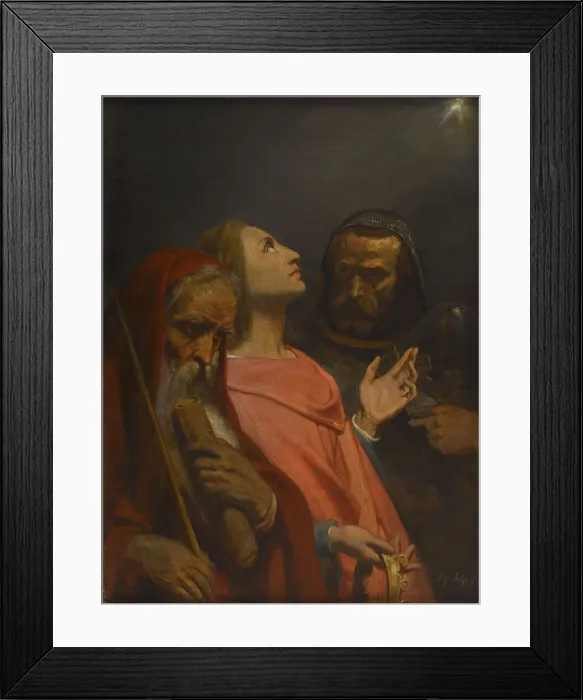 Framed Print : The Adoration of the Magi, 1841-1844. Creator: Scheffer, Ary (1795-1858) Framed Print : The Adoration of the Magi, 1841-1844. Creator: Scheffer, Ary (1795-1858)