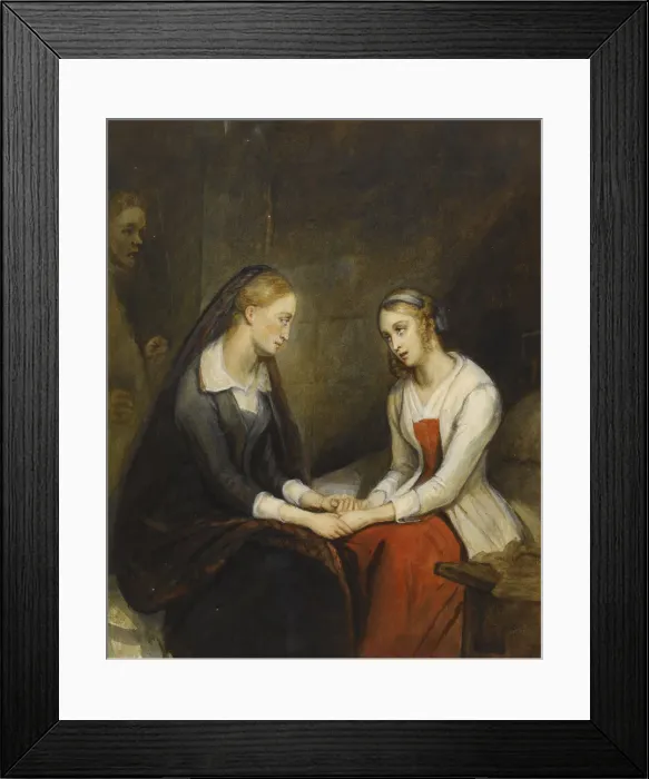 Framed Print : Effie and Jeanie Deans. After Walter Scotts The Heart of Mid-Lothian Framed Print : Effie and Jeanie Deans. After Walter Scotts The Heart of Mid-Lothian