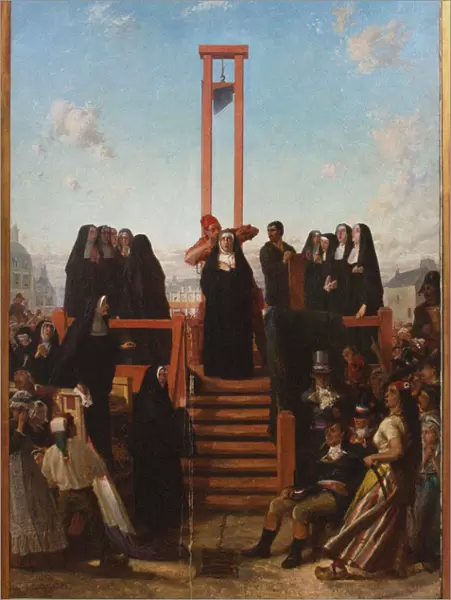 Guillotine. The Carmelites of Compiegne, First half of the 19th cent Creator: Delaroche