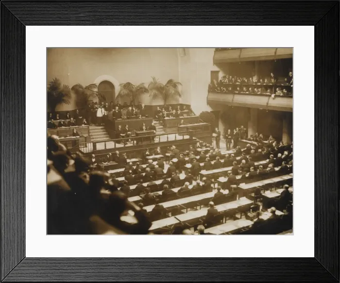Framed Print : First meeting of the League of Nations, November 15, 1920 in Geneva, 1920. Creator: Anonymous Framed Print : First meeting of the League of Nations, November 15, 1920 in Geneva, 1920. Creator: Anonymous