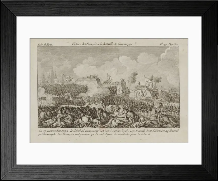 Framed Print : The Battle of Jemappes, 1792. Creator: Anonymous Framed Print : The Battle of Jemappes, 1792. Creator: Anonymous