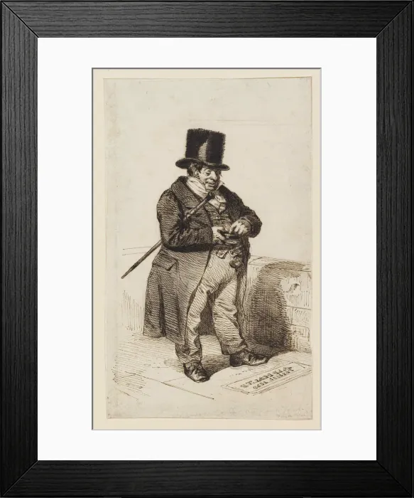 Framed Print : Rentier type, 1840. Creator: Grandville, Jean-Jacques (1803-1847) Framed Print : Rentier type, 1840. Creator: Grandville, Jean-Jacques (1803-1847)