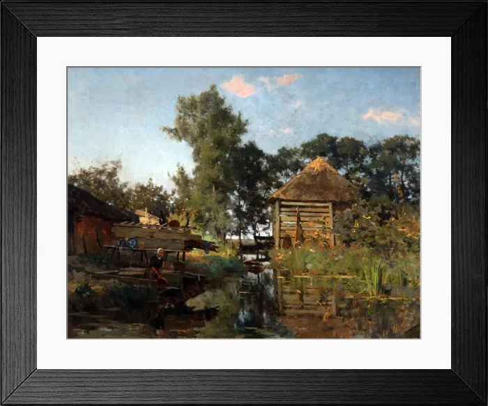 Framed Print : A washerwoman, 1880-1885. Creator: Tholen, Willem Bastiaan (1860-1931) Framed Print : A washerwoman, 1880-1885. Creator: Tholen, Willem Bastiaan (1860-1931)