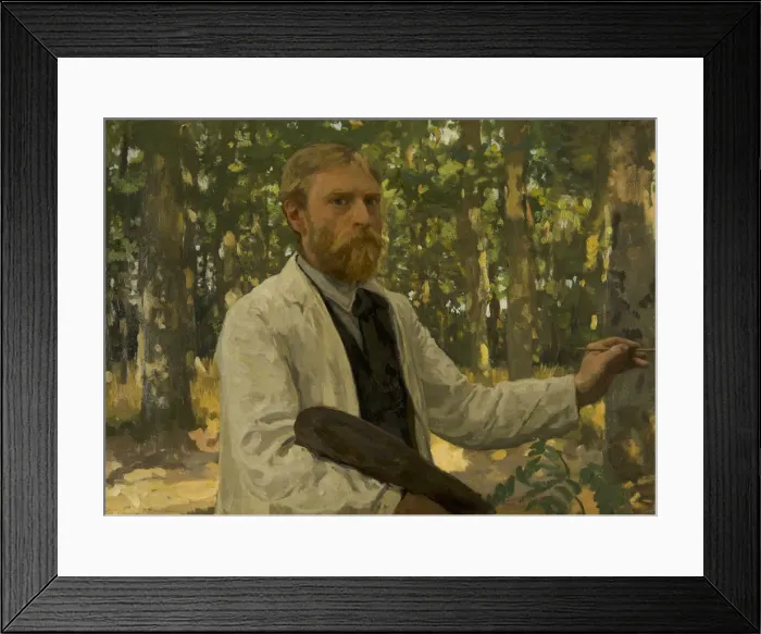 Framed Print : Self-portrait in a wooded landscape, 1895. Creator: Tholen, Willem Bastiaan (1860-1931) Framed Print : Self-portrait in a wooded landscape, 1895. Creator: Tholen, Willem Bastiaan (1860-1931)