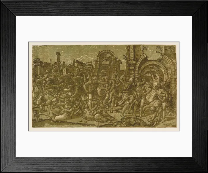 Framed Print : The Massacre of the Innocents (After Raphael), 1544. Creator: Monogrammist NDB (active c Framed Print : The Massacre of the Innocents (After Raphael), 1544. Creator: Monogrammist NDB (active c
