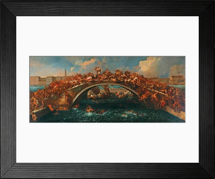 Framed Print : Ponte dei Pugni in Venice. Creator: Liberi, Pietro (1605-1687) Framed Print : Ponte dei Pugni in Venice. Creator: Liberi, Pietro (1605-1687)