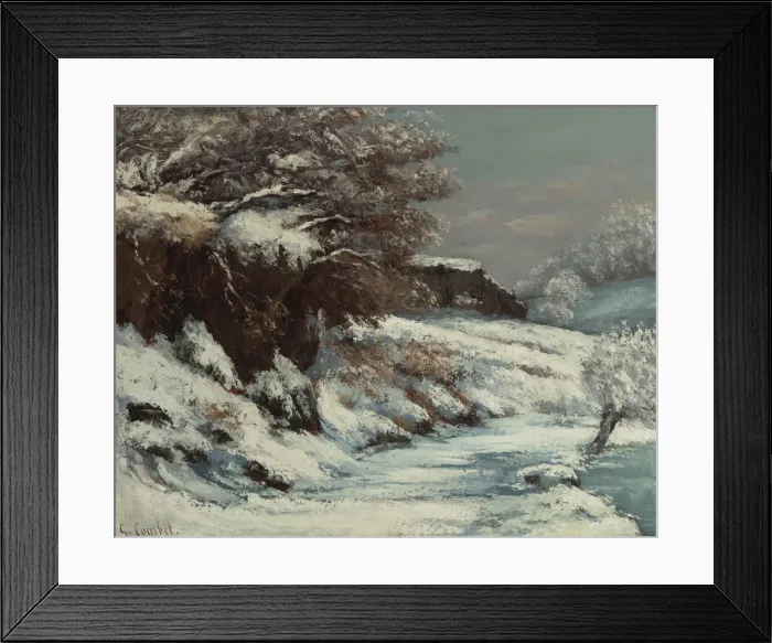 Framed Print : Effet de neige, 1867-1868. Creator: Courbet, Gustave (1819-1877) Framed Print : Effet de neige, 1867-1868. Creator: Courbet, Gustave (1819-1877)