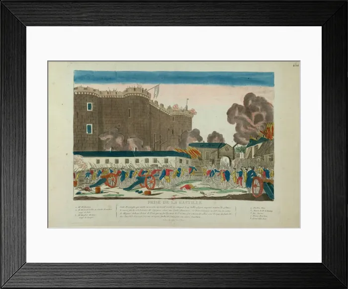 Framed Print : Taking of the Bastille on July 14, 1789, 1789. Creator: Anonymous Framed Print : Taking of the Bastille on July 14, 1789, 1789. Creator: Anonymous