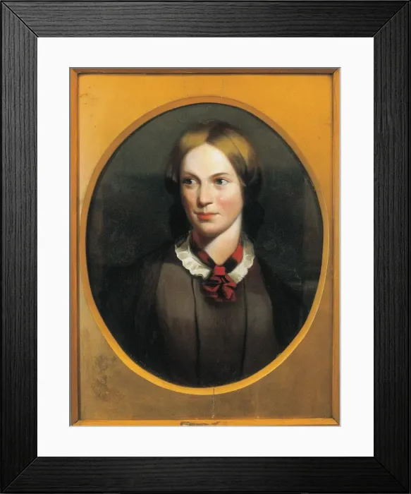 Framed Print : Portrait of the writer Charlotte Bronte (1816-1855), c. 1850. Creator: Thompson, J Framed Print : Portrait of the writer Charlotte Bronte (1816-1855), c. 1850. Creator: Thompson, J