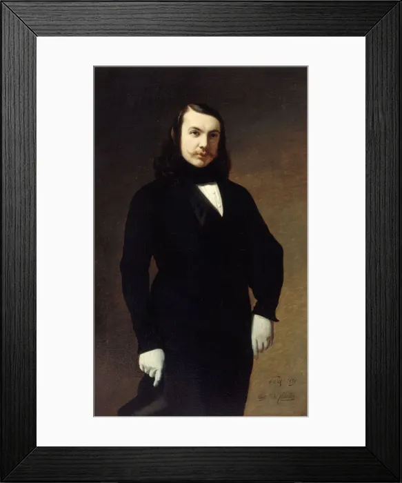 Framed Print : Portrait of the poet Theophile Gautier (1811-1872), 1839. Creator: Chatillon Framed Print : Portrait of the poet Theophile Gautier (1811-1872), 1839. Creator: Chatillon