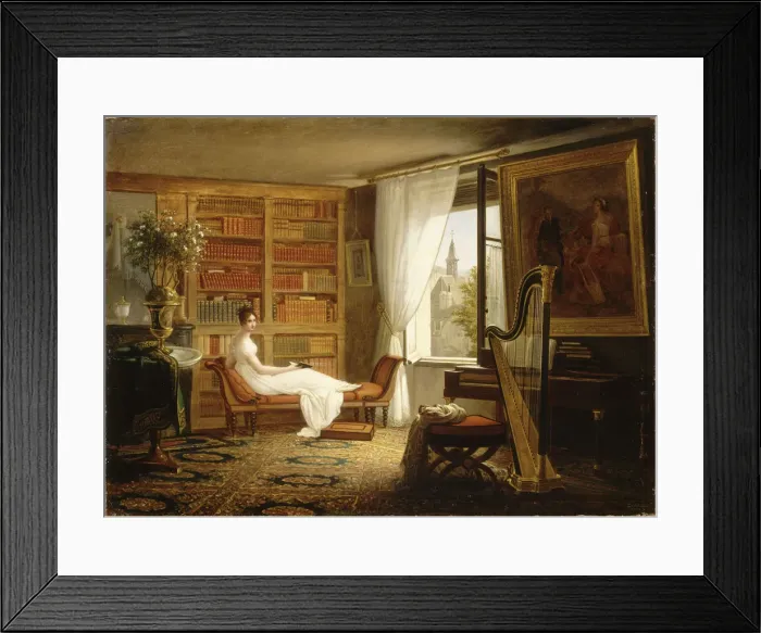 Framed Print : Salon of Madame Recamier at the Abbaye-aux-Bois, 1826 Framed Print : Salon of Madame Recamier at the Abbaye-aux-Bois, 1826