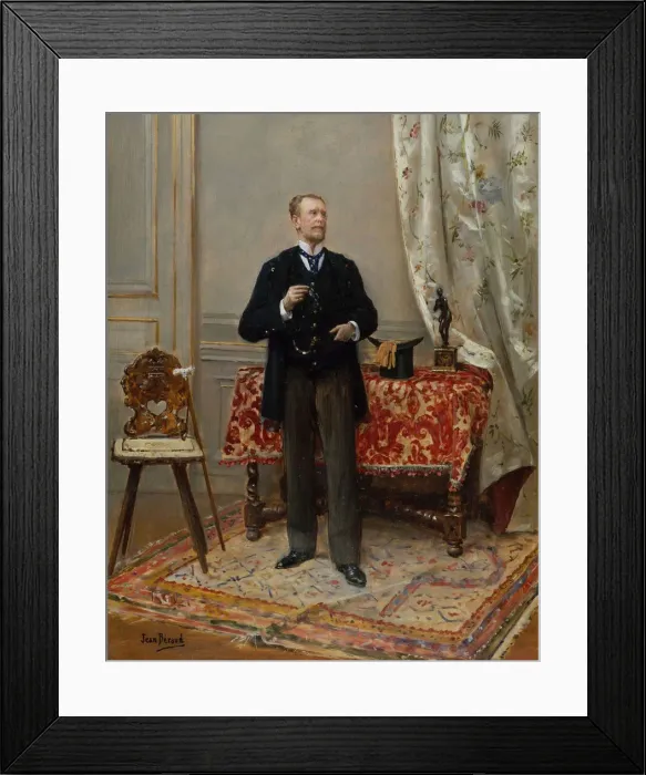 Framed Print : Portrait of Edmond Taigny (1828-1906), c. 1890. Creator: Beraud, Jean (1849-1936) Framed Print : Portrait of Edmond Taigny (1828-1906), c. 1890. Creator: Beraud, Jean (1849-1936)