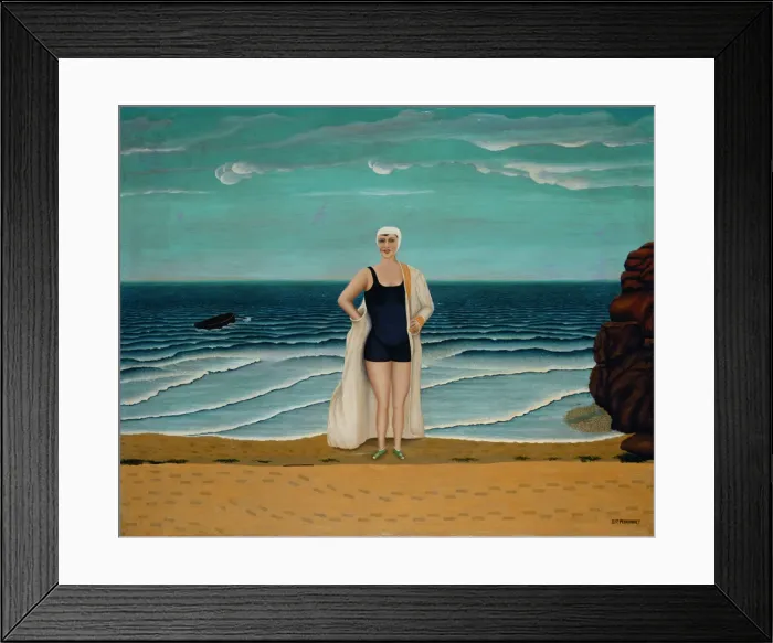 Framed Print : Les falaises et la mer (The cliffs and the sea), 1931. Creator: Peyronnet, Dominique (1872-1943) Framed Print : Les falaises et la mer (The cliffs and the sea), 1931. Creator: Peyronnet, Dominique (1872-1943)