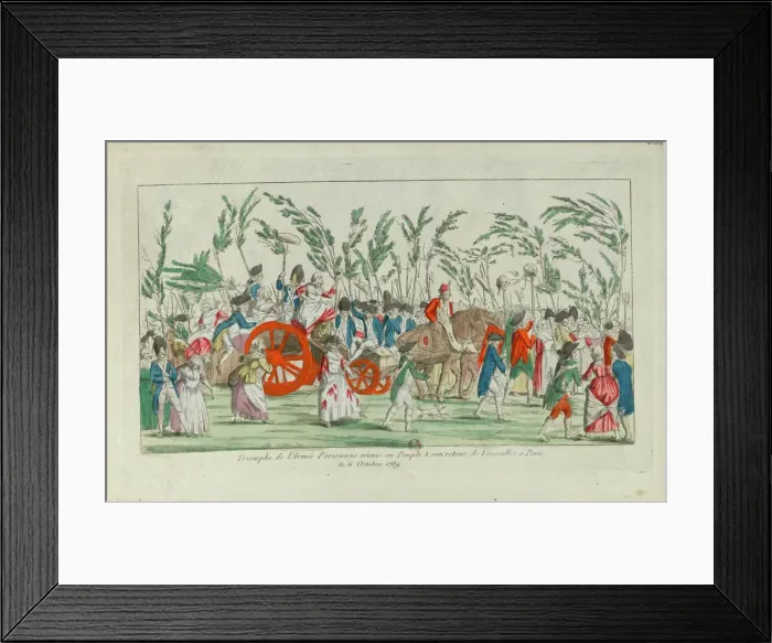 Framed Print : Returning home from the October march to Versailles, 1789, 1789. Creator: Anonymous Framed Print : Returning home from the October march to Versailles, 1789, 1789. Creator: Anonymous