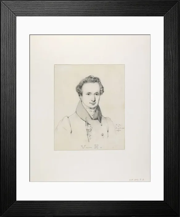 Framed Print : Portrait of Victor Hugo (1802-1885), 1830. Creator: Ziegler, Jules Claude (1804-1856) Framed Print : Portrait of Victor Hugo (1802-1885), 1830. Creator: Ziegler, Jules Claude (1804-1856)