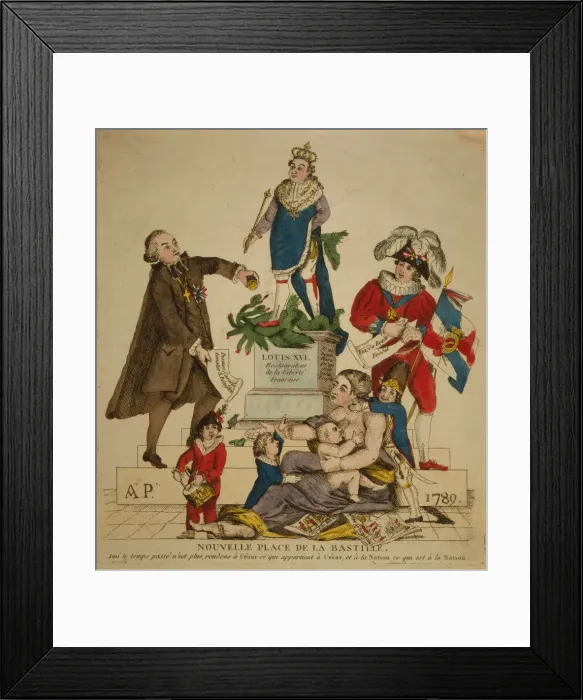 Framed Print : New Place de la Bastille, 1789. Creator: Anonymous Framed Print : New Place de la Bastille, 1789. Creator: Anonymous