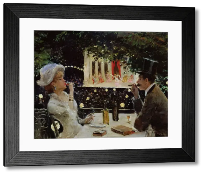 Framed Print : Diner aux Ambassadeurs, c. 1880. Creator: Beraud, Jean (1849-1936) Framed Print : Diner aux Ambassadeurs, c. 1880. Creator: Beraud, Jean (1849-1936)