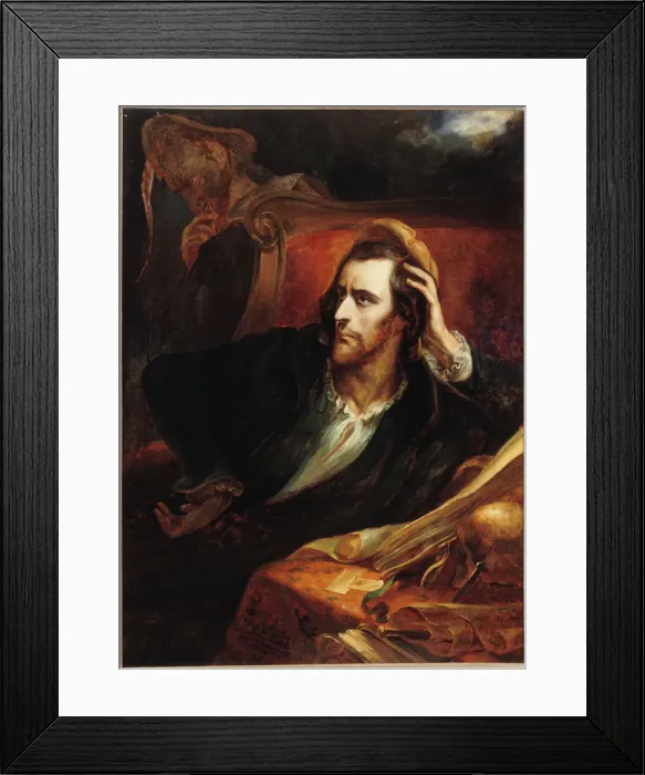 Framed Print : Faust in His Study (Faust dans son cabinet), ca 1848. Creator: Scheffer, Ary (1795-1858) Framed Print : Faust in His Study (Faust dans son cabinet), ca 1848. Creator: Scheffer, Ary (1795-1858)