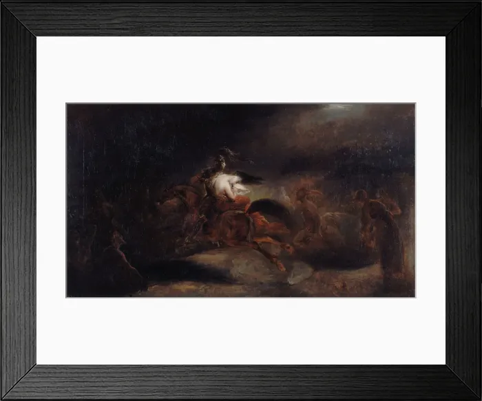 Framed Print : Lenore. The dead travel fast, c. 1830. Creator: Scheffer, Ary (1795-1858) Framed Print : Lenore. The dead travel fast, c. 1830. Creator: Scheffer, Ary (1795-1858)