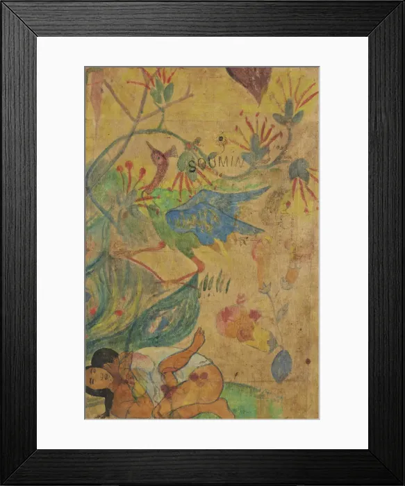 Framed Print : L ibis bleu (The blue ibis), 1892. Creator: Gauguin, Paul Eugene Henri (1848-1903)
