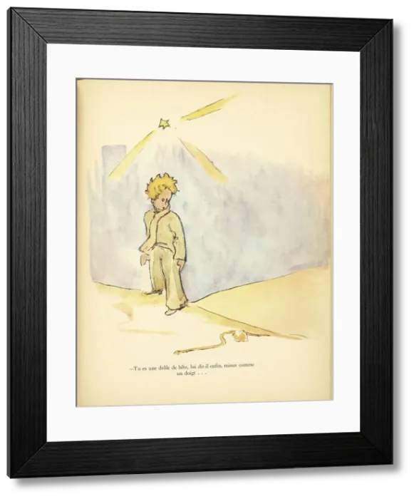 Framed Print : The Little Prince (Le Petit Prince), 1942-1943. Creator: Saint-Exupery, Antoine de Framed Print : The Little Prince (Le Petit Prince), 1942-1943. Creator: Saint-Exupery, Antoine de