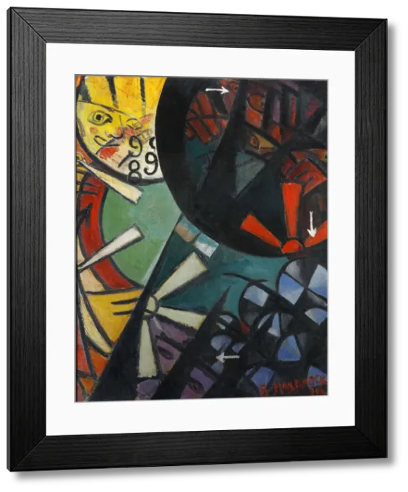 Framed Print : Chemin de fer (Roulette), 1915. Creator: Mayakovsky, Vladimir Vladimirovich (1893-1930) Framed Print : Chemin de fer (Roulette), 1915. Creator: Mayakovsky, Vladimir Vladimirovich (1893-1930)