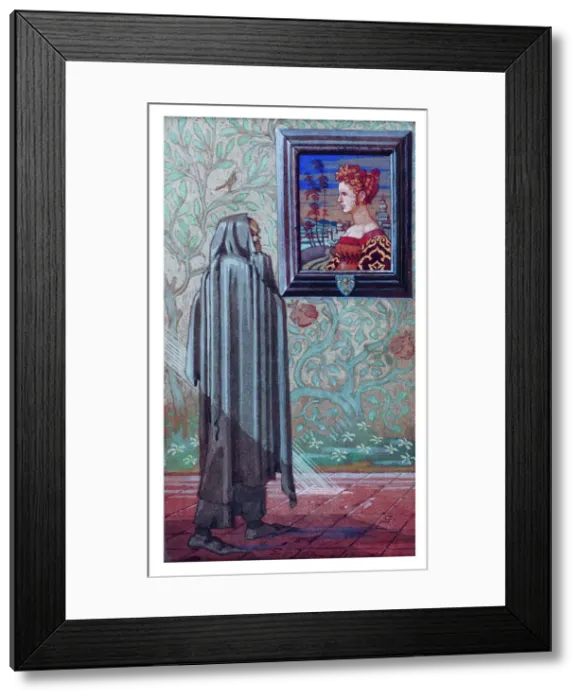Framed Print : The Girl and the Death, 1916. Creator: Schnug, Leo (1878-1933) Framed Print : The Girl and the Death, 1916. Creator: Schnug, Leo (1878-1933)