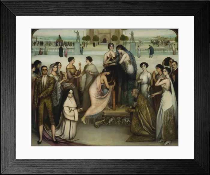 Framed Print : La consagracion de la copla, 1911-1912. Creator: Romero de Torres, Julio (1874-1930) Framed Print : La consagracion de la copla, 1911-1912. Creator: Romero de Torres, Julio (1874-1930)