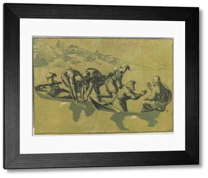 Framed Print : The Miraculous Draught of Fishes (After Raphael), c. 1540. Creator: Vicentino (Rossigliani) Framed Print : The Miraculous Draught of Fishes (After Raphael), c. 1540. Creator: Vicentino (Rossigliani)