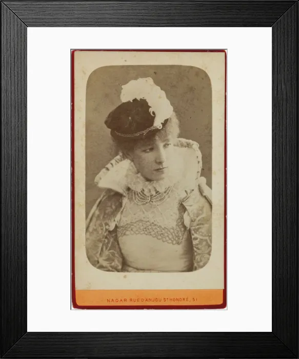 Framed Print : Portrait of Sarah Bernhardt (1844-1923), ca 1865. Creator: Nadar, Gaspard-Felix (1820-1910) Framed Print : Portrait of Sarah Bernhardt (1844-1923), ca 1865. Creator: Nadar, Gaspard-Felix (1820-1910)