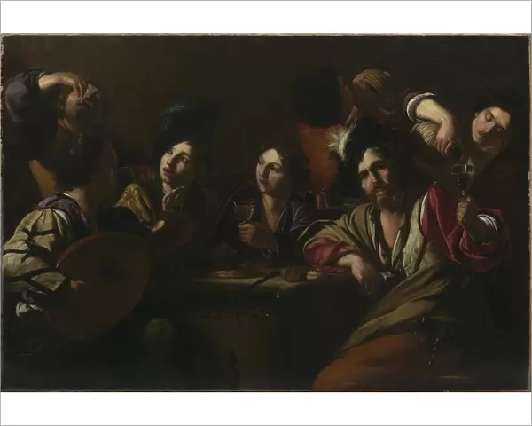 Tavern Scene, ca 1619. Creator: Manfredi, Bartolomeo (1587-1622)