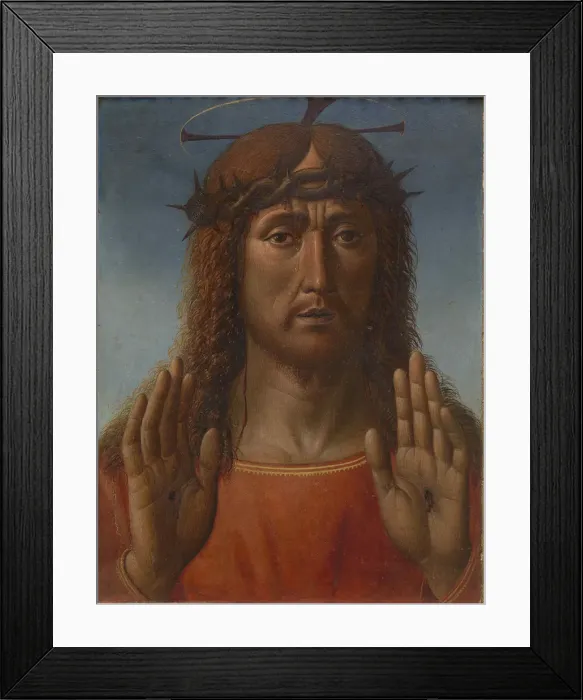 Framed Print : The Man of Sorrows, c. 1490. Creator: Rosselli, Cosimo di Lorenzo (1439-1507) Framed Print : The Man of Sorrows, c. 1490. Creator: Rosselli, Cosimo di Lorenzo (1439-1507)