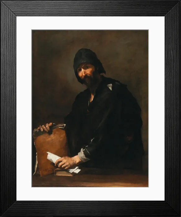 Framed Print : Heraclitus, 1634. Creator: Ribera, Jose, de (1591-1652) Framed Print : Heraclitus, 1634. Creator: Ribera, Jose, de (1591-1652)