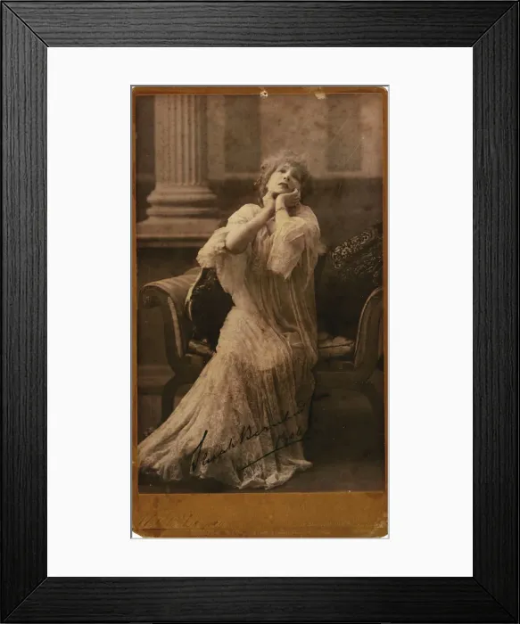 Framed Print : Portrait of Sarah Bernhardt (1844-1923), 1906. Creator: Photo studio W. & D. Downey, London Framed Print : Portrait of Sarah Bernhardt (1844-1923), 1906. Creator: Photo studio W. & D. Downey, London