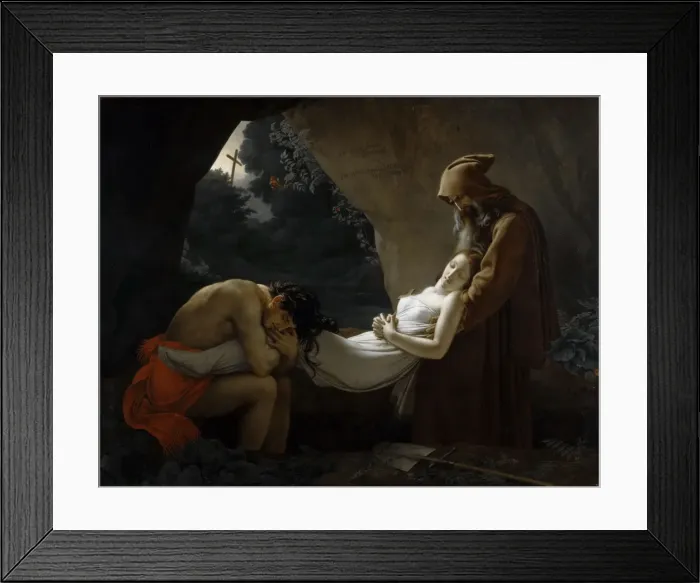 Framed Print : The Entombment of Atala, 1808. Creator: Girodet de Roucy Trioson, Anne Louis (1767-1824) Framed Print : The Entombment of Atala, 1808. Creator: Girodet de Roucy Trioson, Anne Louis (1767-1824)