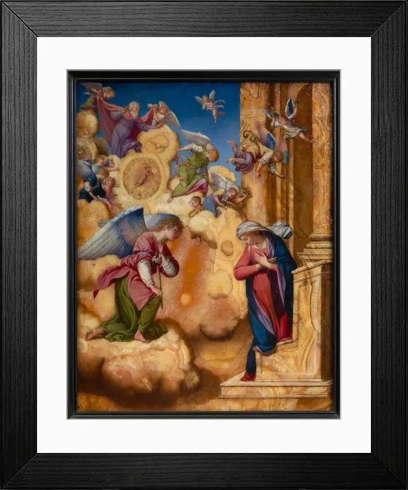Framed Print : The Annunciation, ca. 1600. Creator: Gentileschi, Orazio (1563-1638) Framed Print : The Annunciation, ca. 1600. Creator: Gentileschi, Orazio (1563-1638)