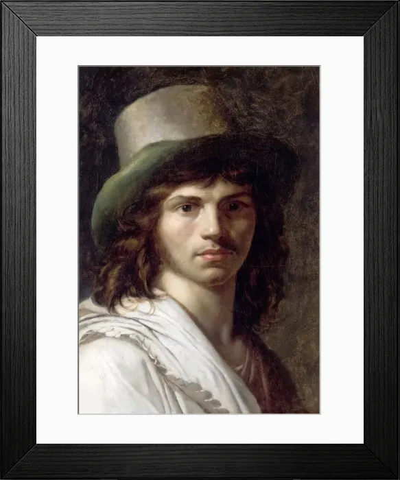 Framed Print : Self-Portrait, 1795. Creator: Girodet de Roucy Trioson, Anne Louis (1767-1824) Framed Print : Self-Portrait, 1795. Creator: Girodet de Roucy Trioson, Anne Louis (1767-1824)