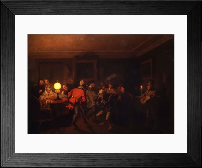 Framed Print : The mummers, 1873. Creator: Solomatkin, Leonid Ivanovich (1837-1883) Framed Print : The mummers, 1873. Creator: Solomatkin, Leonid Ivanovich (1837-1883)