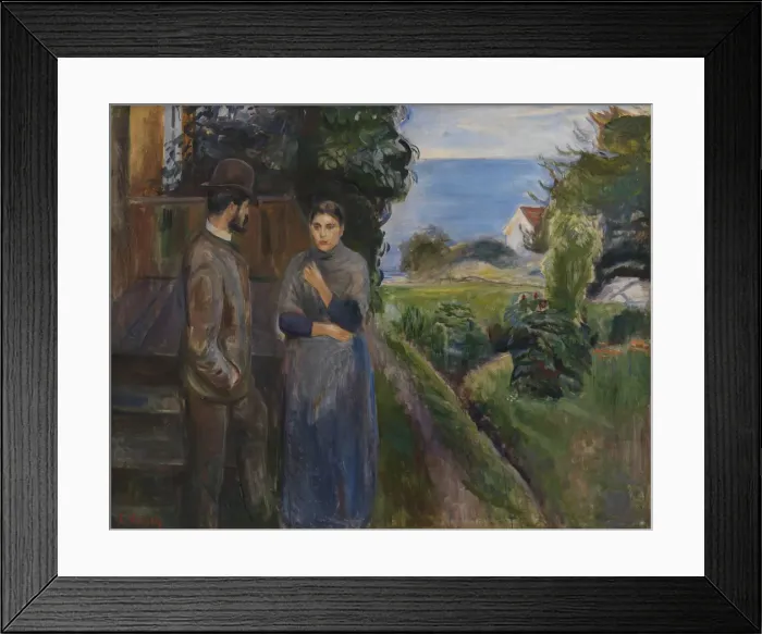 Framed Print : Evening Talk, 1889. Creator: Munch, Edvard (1863-1944) Framed Print : Evening Talk, 1889. Creator: Munch, Edvard (1863-1944)