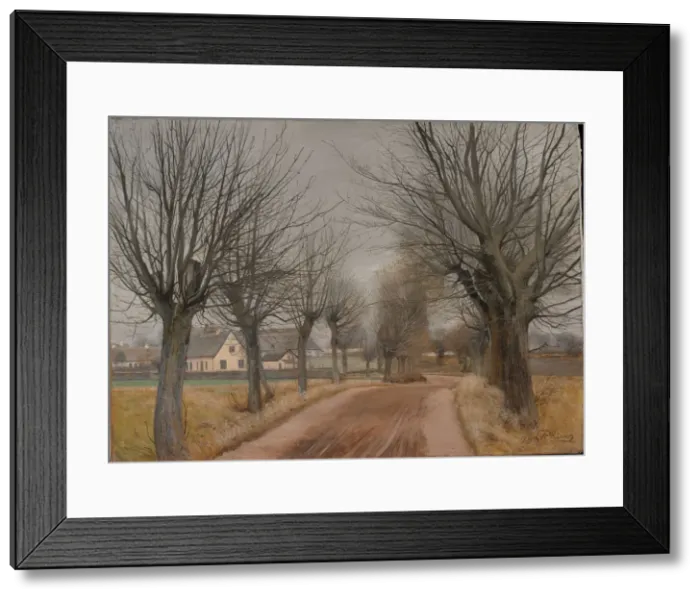 Framed Print : A Road near Vinderod, Zealand, 1898. Creator: Ring, Laurits Andersen (1854-1933) Framed Print : A Road near Vinderod, Zealand, 1898. Creator: Ring, Laurits Andersen (1854-1933)